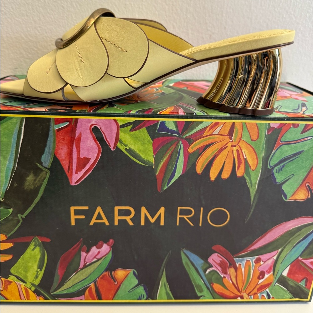 New-Farm Rio
Banana Yellow Daisy Heeled Mule - Picture 5 of 16